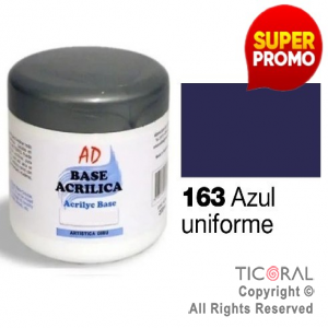 BASE ACRILICA AD 163 AZUL UNIFORME 200ML X 3 UNIDADES